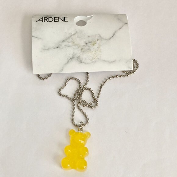 Gummy Bear Charm Necklace Pineapple Yellow Resin 19" Ball Chain Ardene NWT Cute - Picture 5 of 9